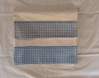 Sábanas algodón antiguo con cenefa