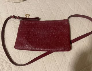 Bolso Tous Piel Granate Bandolera