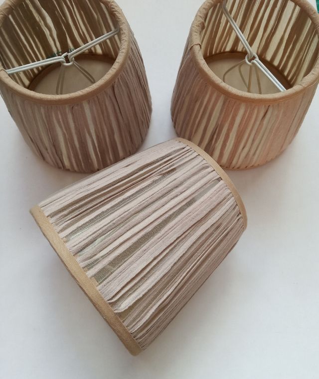 Tres pantallas de lámpara 