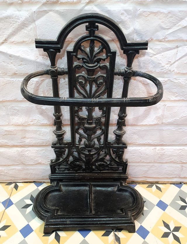 Bastonero paragüero de hierro fundido