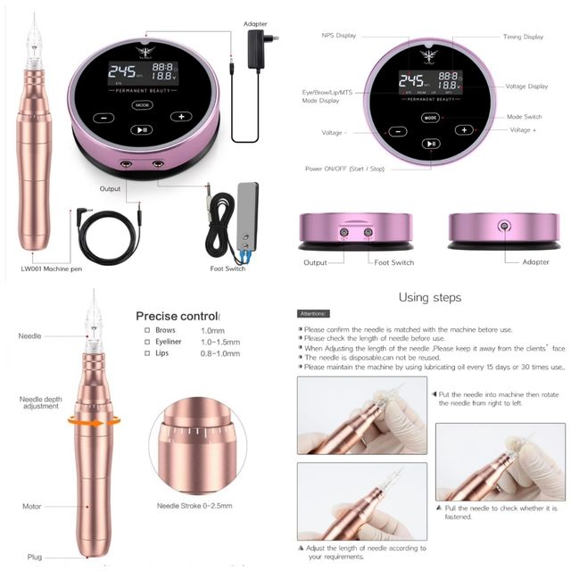 Kit trucco permanente pmu macchinetta accessori