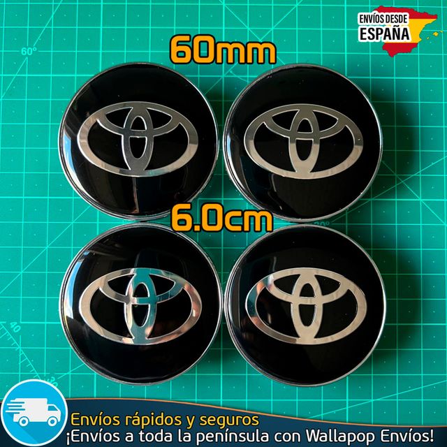 X4 Tapacubos Toyota 60mm Cubrebujes Tapas Llantas