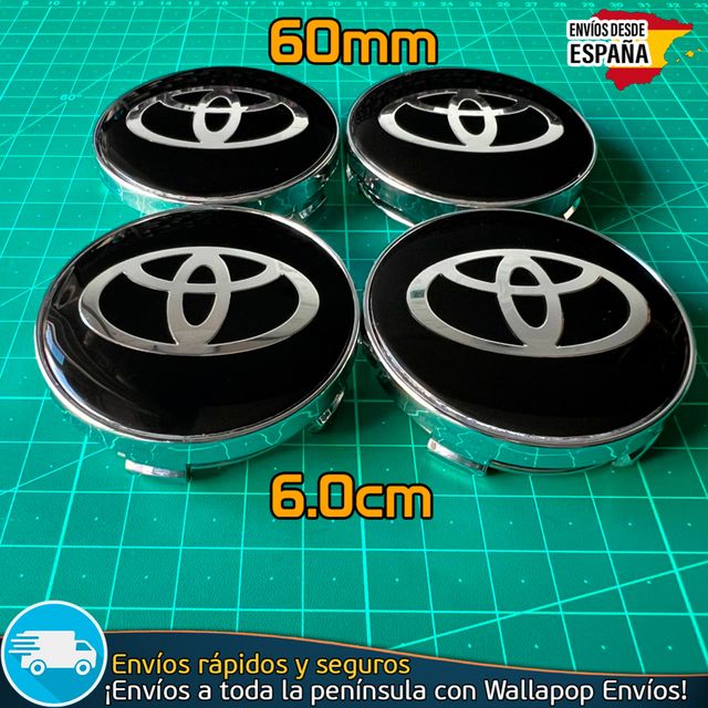 X4 Tapacubos Toyota 60mm Cubrebujes Tapas Llantas
