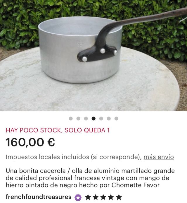 Olla de aluminio martillado