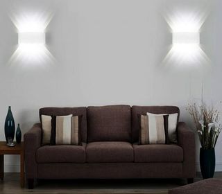 5 APPLIQUE LED LAMPADA BIANCA DA PARETE OVALE 24W