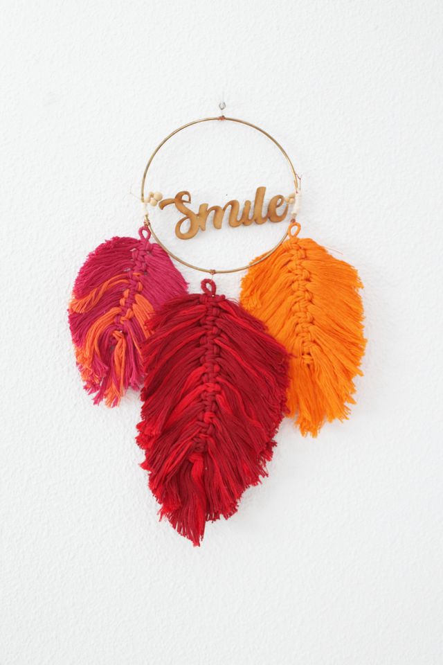 Colgante decoración de hilo de macramé