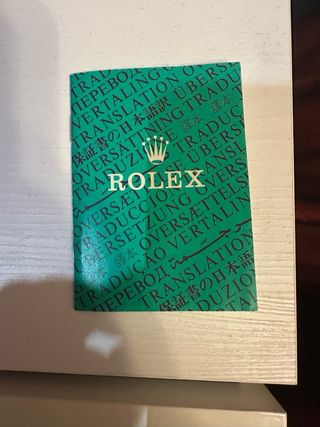 Libro corredo originae rolex anno 1995
