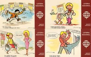 28 POSTALES ANTIGUAS DE LOTERÍA NACIONAL (1979)