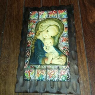Antiguo cuadro de Ferrándiz virgen con niño