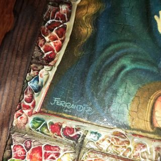 Antiguo cuadro de Ferrándiz virgen con niño