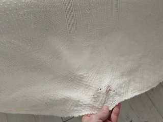 Coperta vintage in cotone ricamata