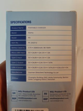 Powerbank 26800mAh