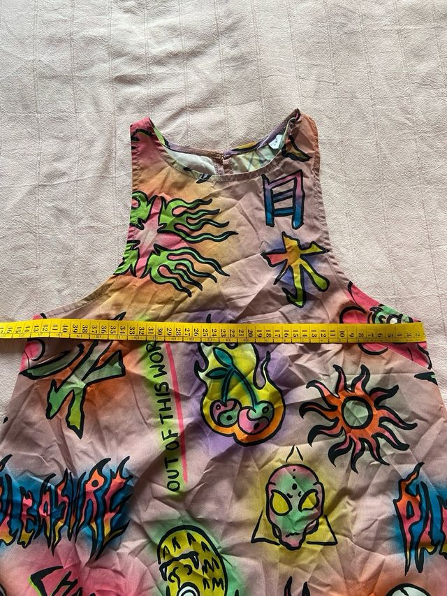 Glam rave punk tatoo skater long dress