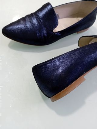 Zapatos piel azul 36