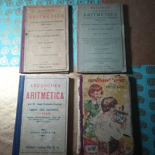 Libros Aritmética 9 unidades. Lote MC
