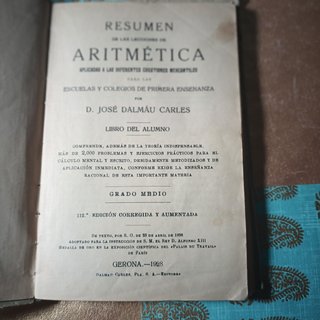 Libros Aritmética 9 unidades. Lote MC