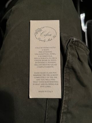 Pennino in vetro fatto a mano