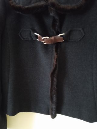 Chaqueta de paño gris oscura