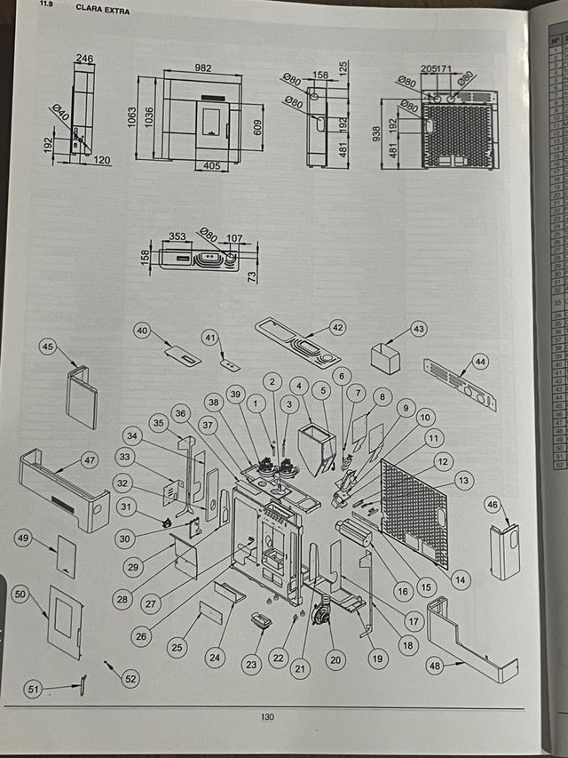 Estufa Brompi, mod. Clara