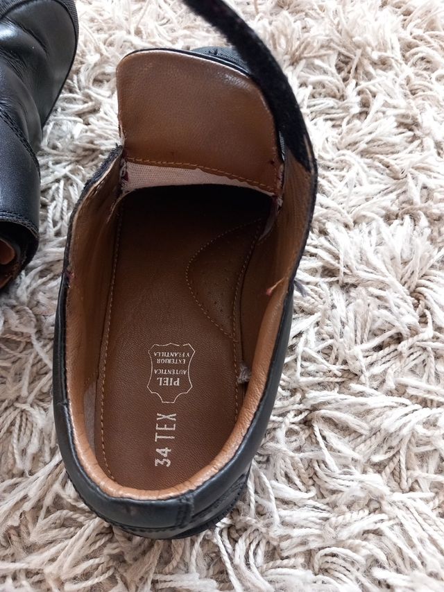 Zapatos piel uniforme,t 35 