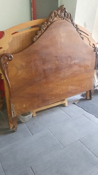 Cabecero y piecero Madera Vintage, cama de 135 cm