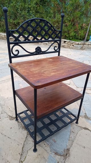 Mesilla hierro y madera 