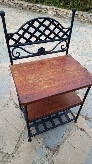 Mesilla hierro y madera 