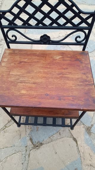 Mesilla hierro y madera 