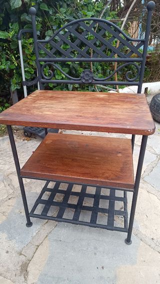 Mesilla hierro y madera 