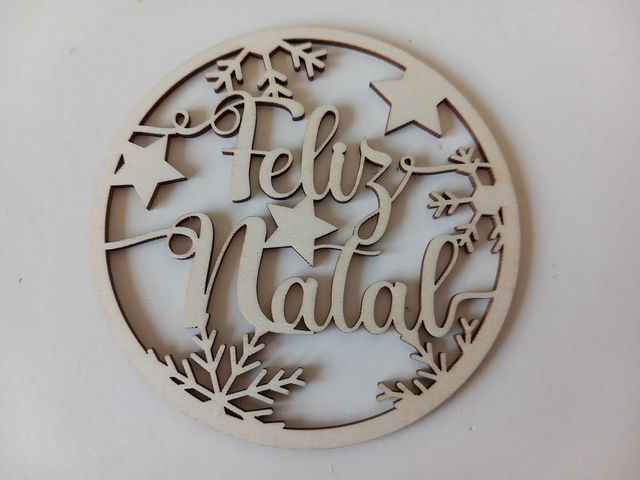 Bola "Feliz Natal" - choupo