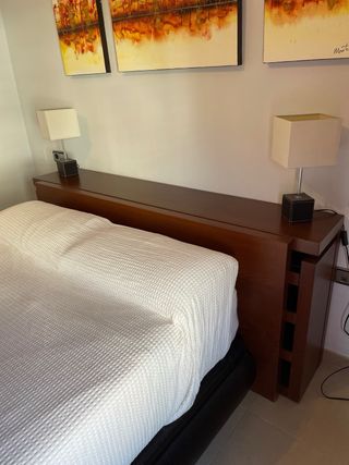 Cabecero MALM ikea mesitas retractiles