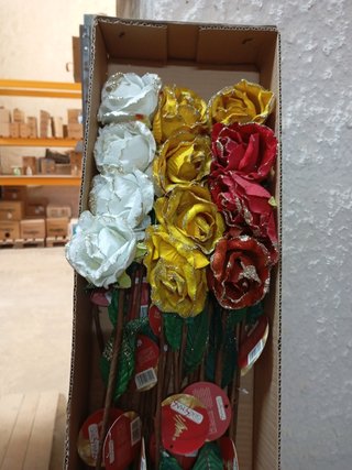 N.24 rose in 4 colori glitter natalizie