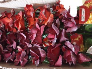 N.36 pezzi roselline glitter natalizie