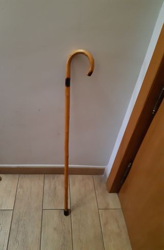 Garrota bastón madera con goma en