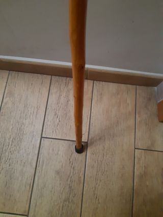 Garrota bastón madera con goma en