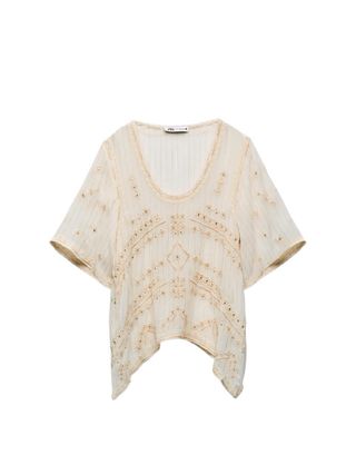 Blusa bordados ZARA M