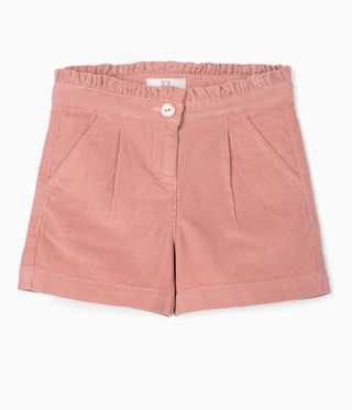 Pantalón corto pana chica