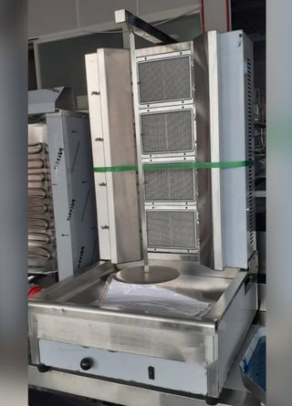 Asador de kebab de 4 quemadores a gas