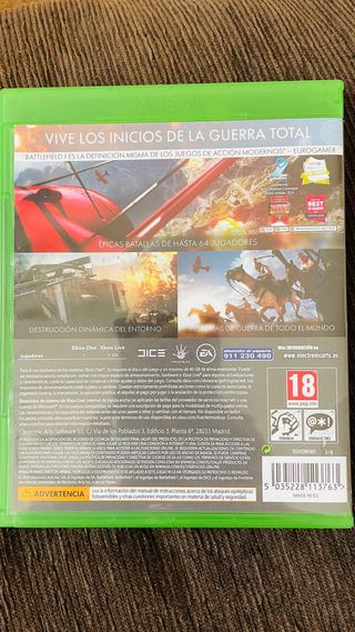 JUEGO BATTLEFIELD 1 JUEGO XBOX ONE 