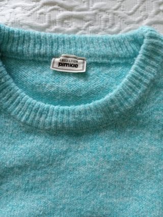 Jersey Pimkie talla S turquesa, nuevo.
