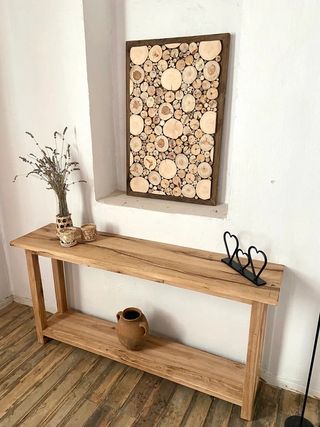 Mueble consola recibidor madera maciza r