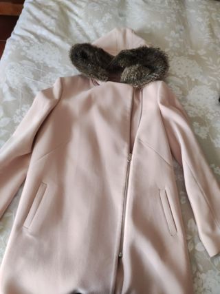 Abrigo mujer rosa palo 