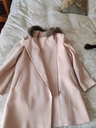 Abrigo mujer rosa palo 