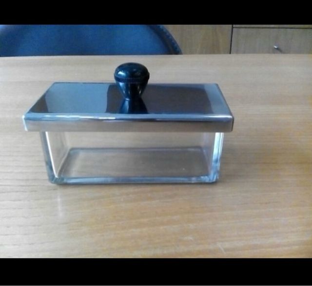 Cubeta cristal con tapa