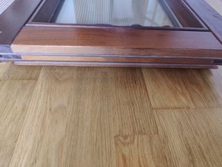 Ventana teca maciza climalit