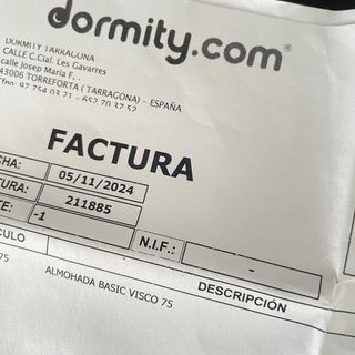 Almohada viscoelástica nueva