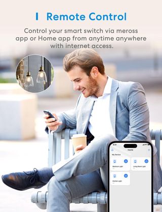 Meross Interruptor Pared Táctil Wi-Fi MSS510 1 Vía