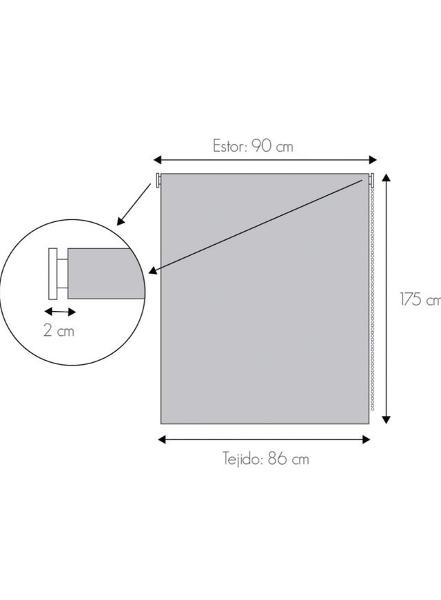 Estor enrollable opaco