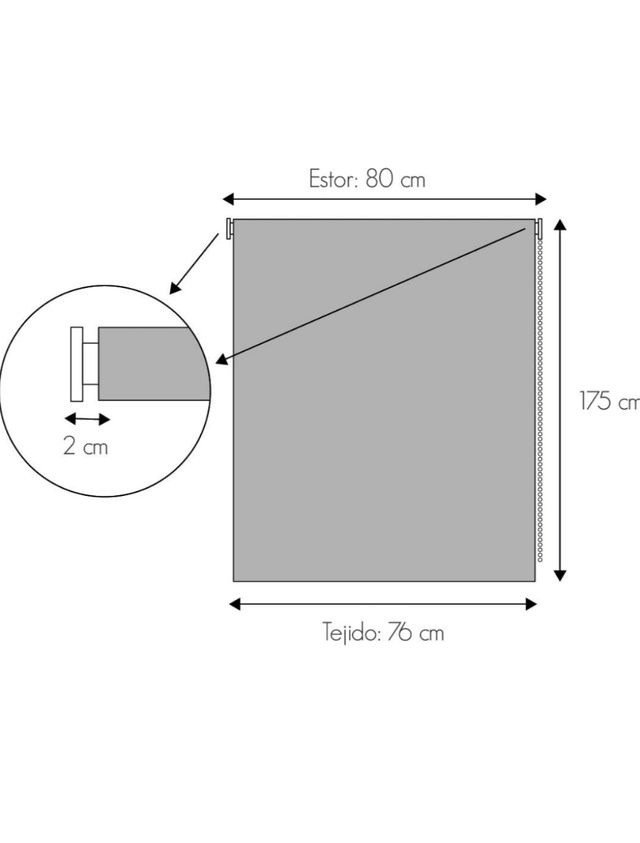 Estor enrollable opaco 
