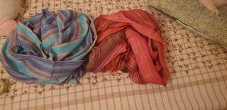 Set 2 sciarpe leggere a righe